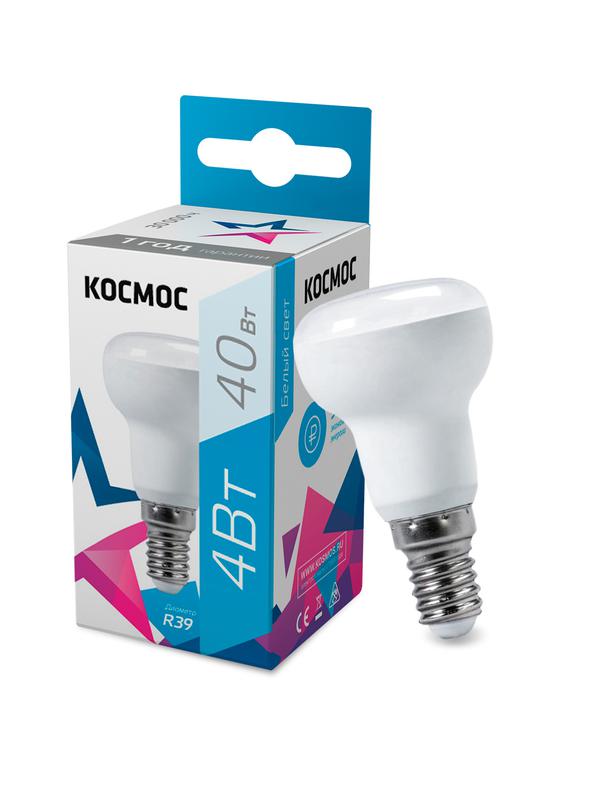 Лампа светодиодная R39 4Вт 220В E14 4500К Космос Lksm_LED4wR39E1445