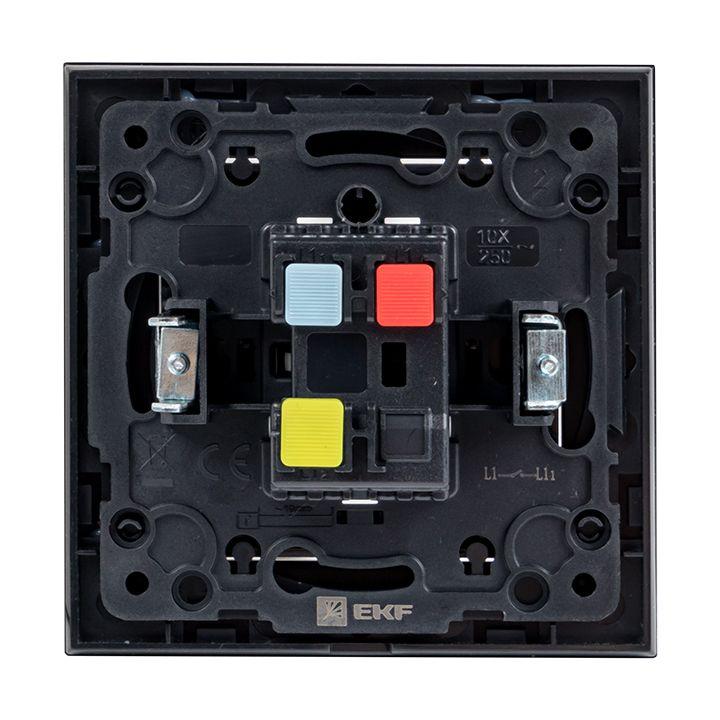 Переключатель проходной 1-кл. Стокгольм 10А механизм черн. PROxima EKF EZV10-025-10