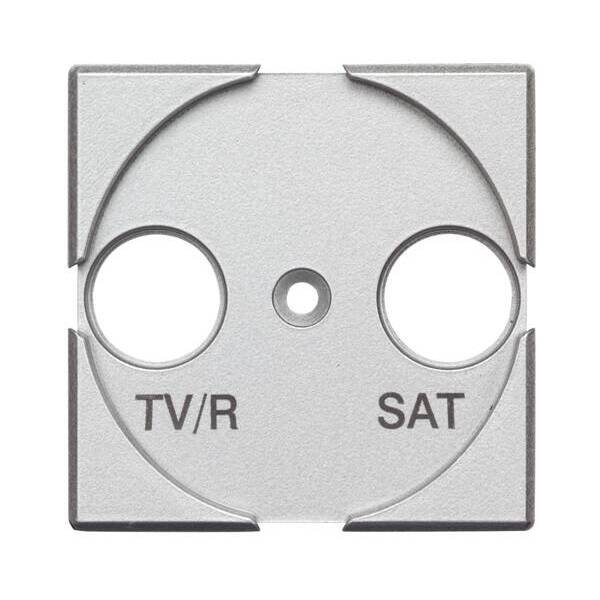 Накладка на розетку телевизионную BTicino AXOLUTE, открытый монтаж, алюминий, HC4212