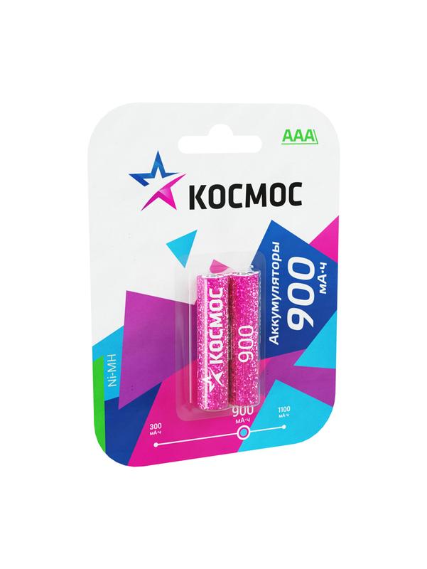 Аккумулятор AAA/LR03 NI-MN 900мА.ч BP-2 (блист.2шт) КОСМОС KOCR03NIMH(900MAH)