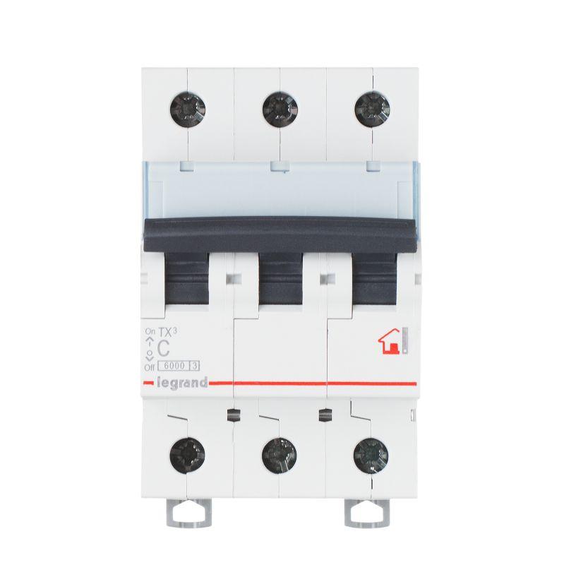Выключатель автоматический модульный 3п C 13А 10кА TX3 6000 3мод. 400В Leg 403943