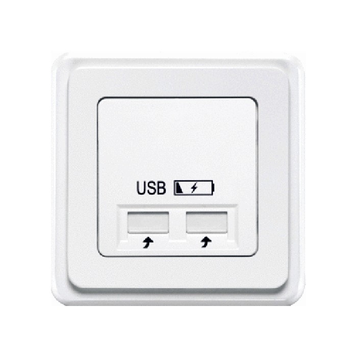 Накладка на розетку USB PEHA by Honeywell NOVA, скрытый монтаж, алюминий, 239173